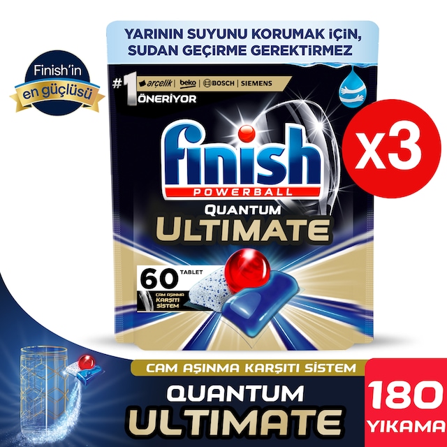 Finish Quantum Ultimate Bulaşık Makinesi Deterjanı 180 Tablet En Çok